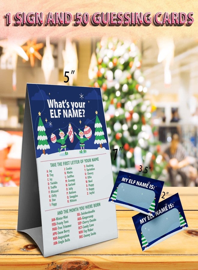 Muruseni Christmas Games Sign - What's Your Elf Name Game, Christmas games for families, Christmas Party Games, Holiday games（25C） - Image 4
