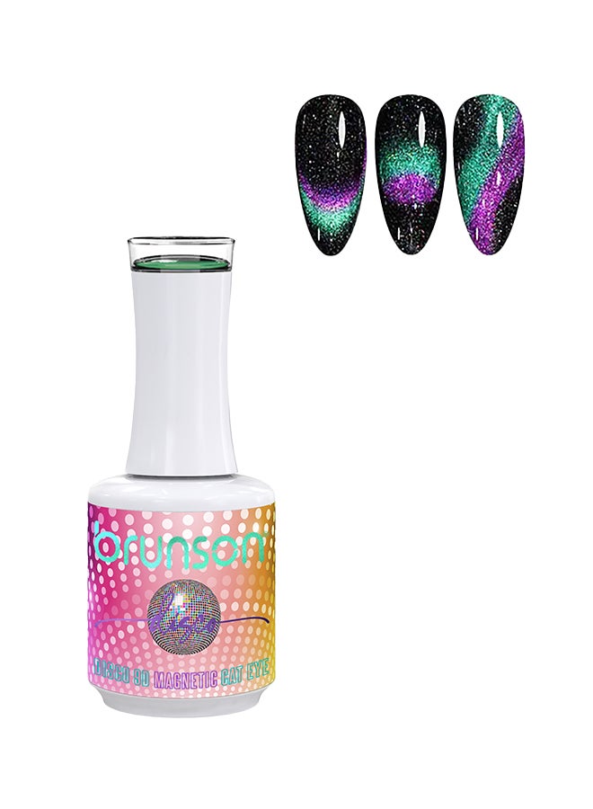 brunson جل طلاء الأظافر 15 مل ديسكو 9D جل طلاء الأظافر المغناطيسي عين القط العاكسة اللامعة تأثير الماس جل مانيكير فرنسي بيديكير جل طلاء الأظافر جودة صالون مقاوم للتقشير جل تمديد الأظافر جل UV لفن الأظافر - Image 1