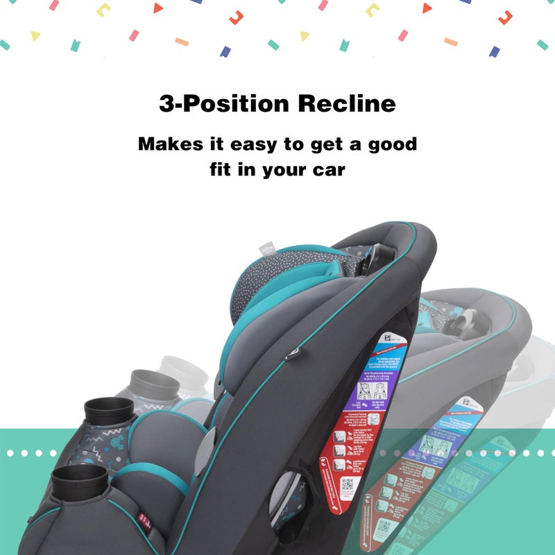 Disney Grow and Go Convertible Car Seat, Rear Facing 5-40 pounds, Forward Facing 30-65 pounds, Booster 40-100 lbs, Convert from Infant to Toddler, Mickey Sprinkle - Image 3
