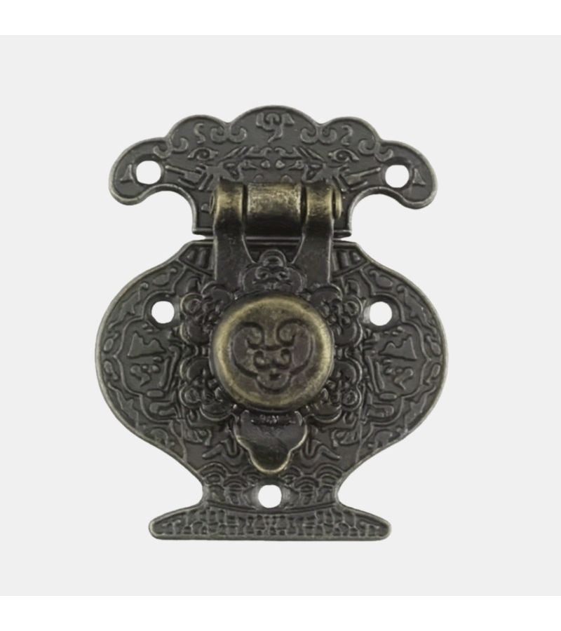 Vintage Bronze Suitcase Locks with Screws 6pcs for Jewelry Boxes Wooden Chests - Image 4
