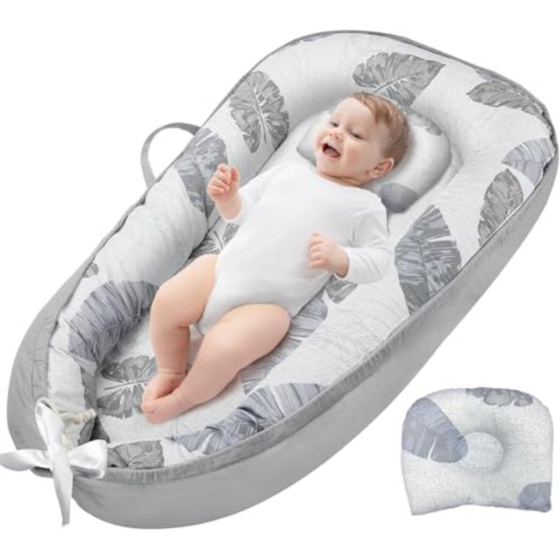Baby Nests Lounger for Newborn, Snuggle Sleeping Bassinet for 0-24M, Baby Lounger Portable Travel Bed Infant Co-sleeping Foldable Soft Breathable Newborn for 0-12 Months, Baby Essentials Adjustable In - Image 2