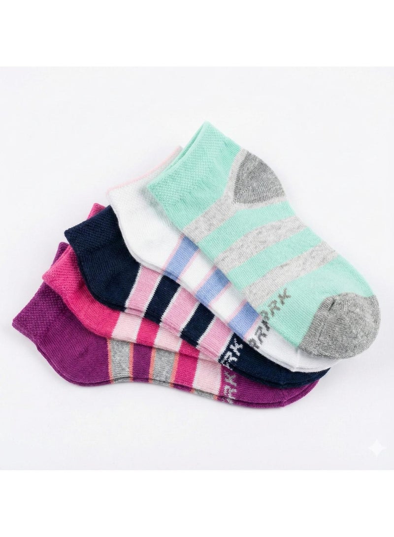 شارك باك يحتوي علي 5 قطع شراب سوكت قطن الوان بناتي - Image 2