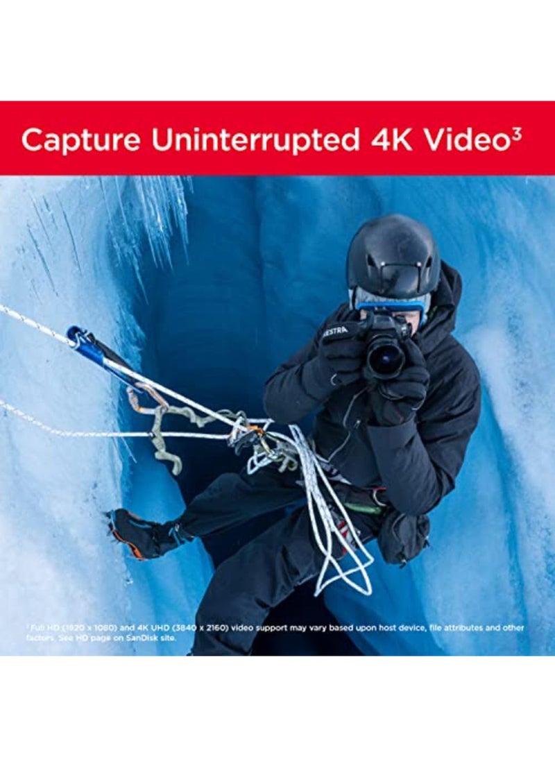 بطاقة Extreme PRO SDXC سعة 512 جيجابايت + RescuePRO Deluxe، بسرعة تصل إلى 200 ميجابايت/ثانية، UHS I، Class 10، U3، V30 SDSDXXD 512G GN4IN 512 جيجابايت - Image 4