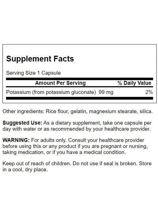 SWANSON Potassium (Gluconate) 99 Milligrams 250 Capsules - Image 3