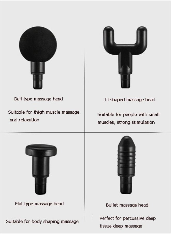 General Mini Massage Gun, Portable 6 Speeds Muscle Massager Deep Tissue with 4 Massage Heads, Super Quiet Type-C Charging Percussion Massage Gun for Muscle Pain Stiffness Relief  - Image 5