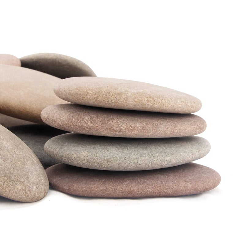 CFKJ [About 30 PCS - 35 PCS](18 Pounds) Painting Rocks,3"-4.8" River Rocks,Flat Rocks,Painting Stones,Naturally Stones,Arts Rocks,Craft Rocks,DIY Rocks - Image 5