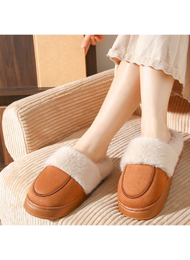 كيو الخريف والشتاء الكلاسيكي غرفة نوم مريحة النعال القطن النعال قاع المطاط المضادة للانزلاق - Image 3