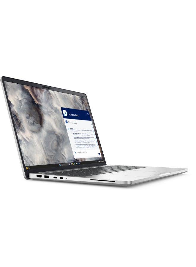 ديل Pro 16 Plus DB16250 Laptop With 16 Inch Full HD (1920x1080) Display,  Intel Core Ultra 7-258V Processor/32GB RAM DDR5/1TB SSD/Intel Graphics/Windows 11 Pro/ English/Arabic Platinum silver - Image 2