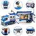 INRATELL City Police Mobile Command Center Truck Building Blocks Mobile Police Unit with Prison Cop Cars STEM Construction Toy Kit Birthday Xmas Gifts for Kids Boys and Girls Ages 6 484 Pieces - Image 3