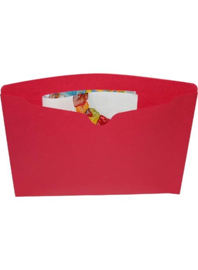 File Pocket Single Pocket Letter Manila Paper Red