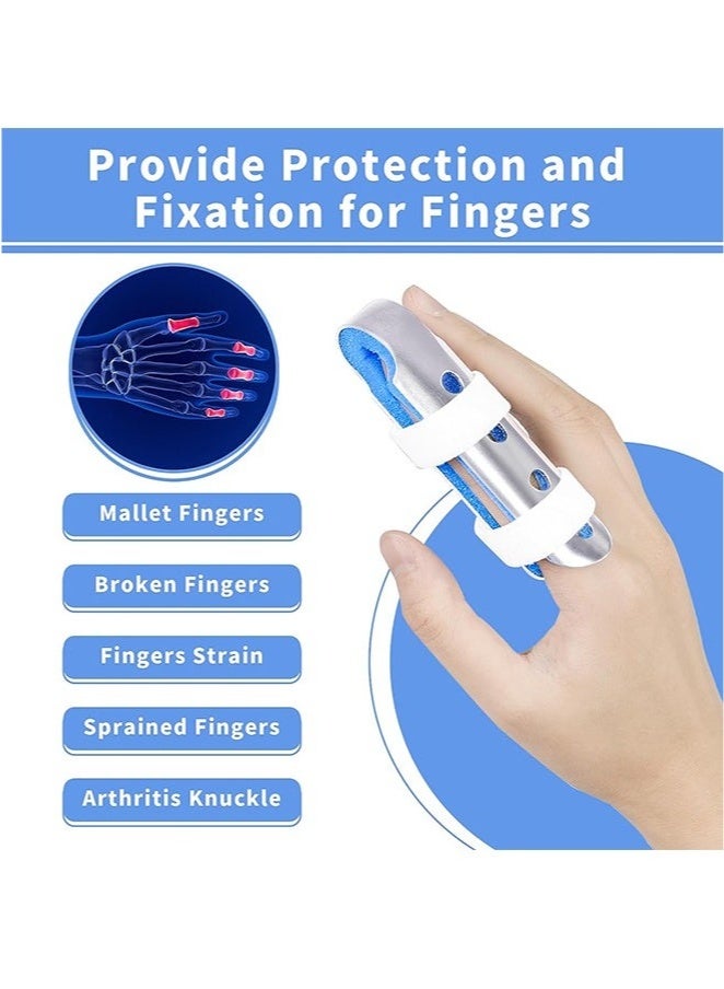 3-Piece Finger Splint, Metal Finger Support Brace for Broken Fingers Straightening Arthritis (3 Size) - Image 3