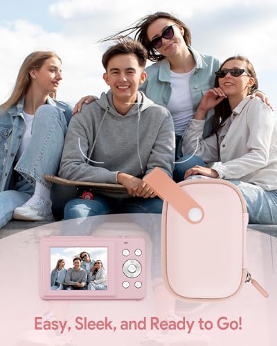 SQERO Digital Camera Case for CAMKORY DC403 FHD 1080P/ KODAK PIXPRO FZ55/ FZ45/ STUOGYUM DC402-AF, SD Card Storage Travel Carrying Cute Case Bag Small - Image 5