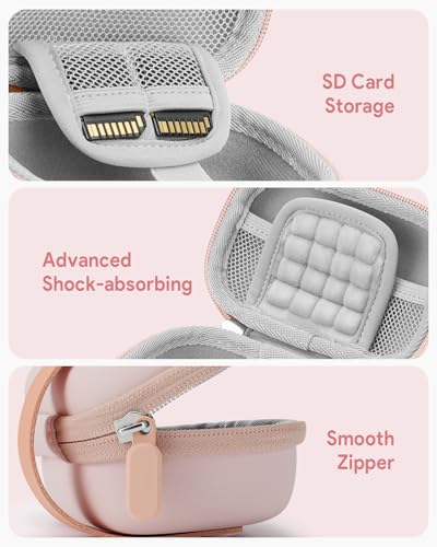 SQERO Digital Camera Case for CAMKORY DC403 FHD 1080P/ KODAK PIXPRO FZ55/ FZ45/ STUOGYUM DC402-AF, SD Card Storage Travel Carrying Cute Case Bag Small - Image 4