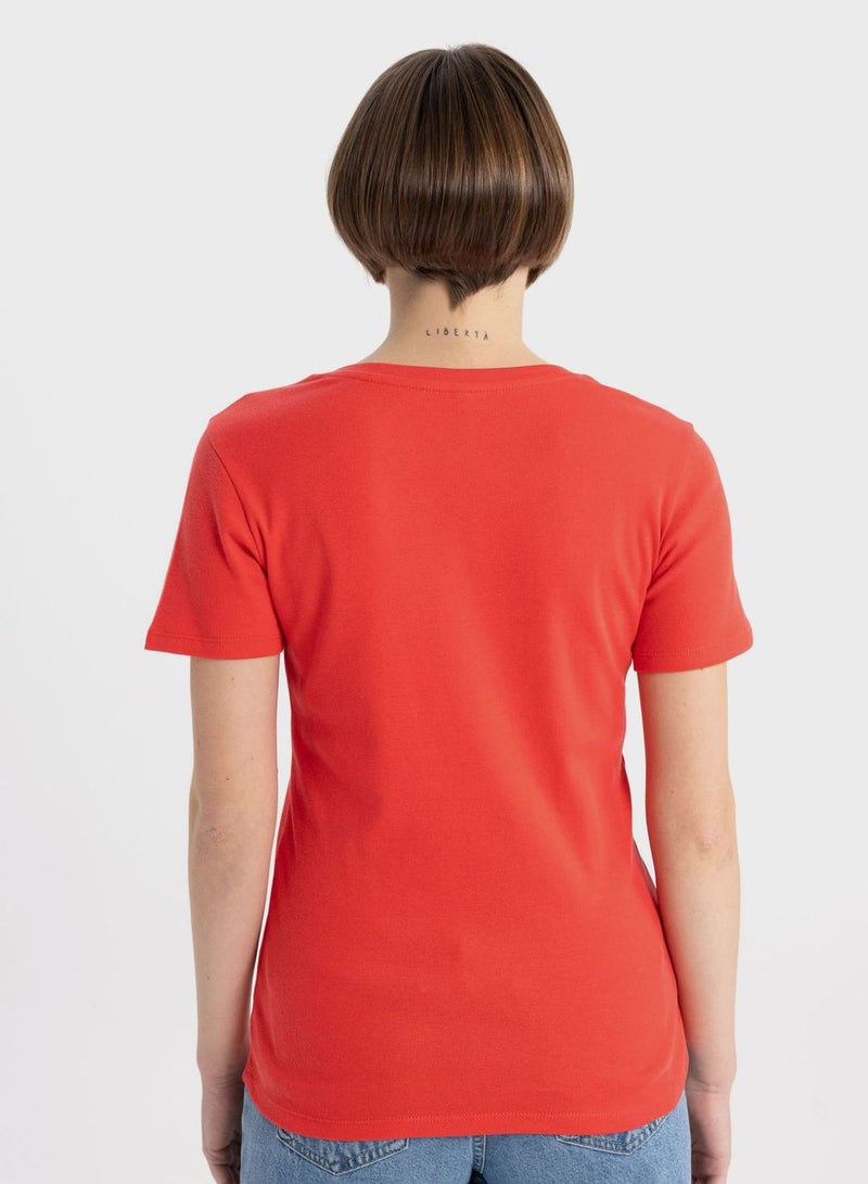 DeFacto Woman Slim Fit Short Sleeve T-Shirt  - Image 2