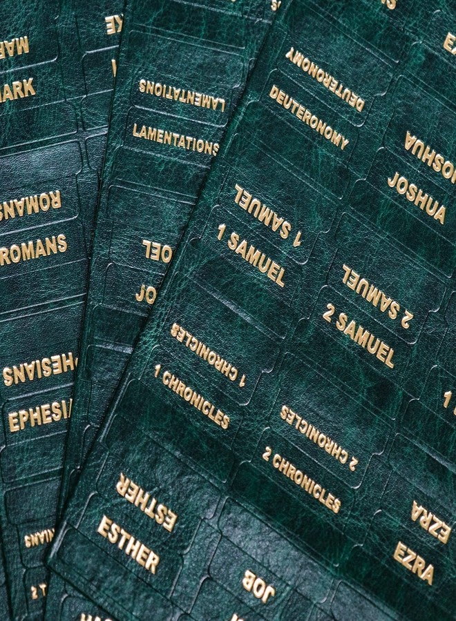 UPAFEXXI-Leather Bible Tabs, Bible Tabs for Women and Men(Gold Foil Lettering) Large Print Stickers, Easy to Read and Apply, 80 Chapters Labels for Easy Navigation(Dark Green) - Image 5