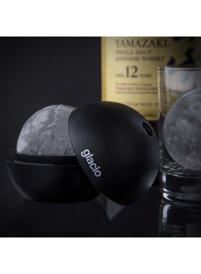 glacio Round Ice Cube Molds – Whiskey Sphere Maker – Makes 2.5 Inch Ice Balls – 4 Pack - Image 4