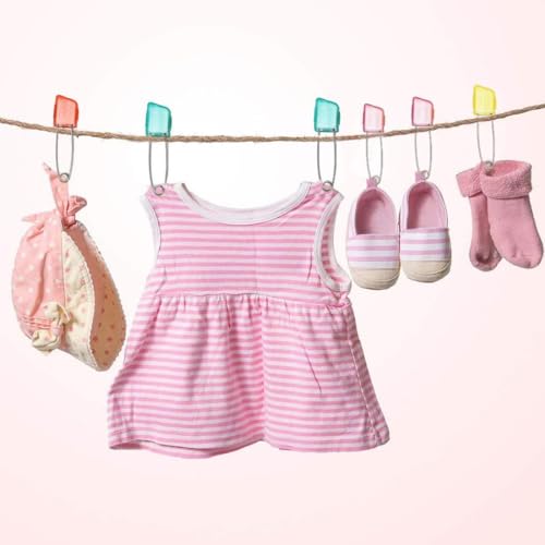 VAMA Fashions Multicolor Colorful Plastic Double Lock Large Saree Safety Pin Women Kids Cloth Diaper Pins for Baby Safe - Image 5