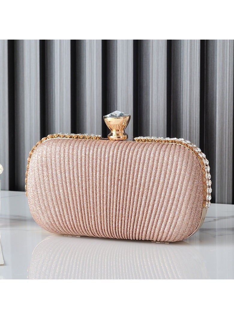 Miluraining Women Clutch Bag Evening Bag Purse with rhinestone diamond decoration decoration Small Crossbody Bag Handbag Shoulder Bag Satchel Bags Suitable for Party Prom Wedding - Image 3