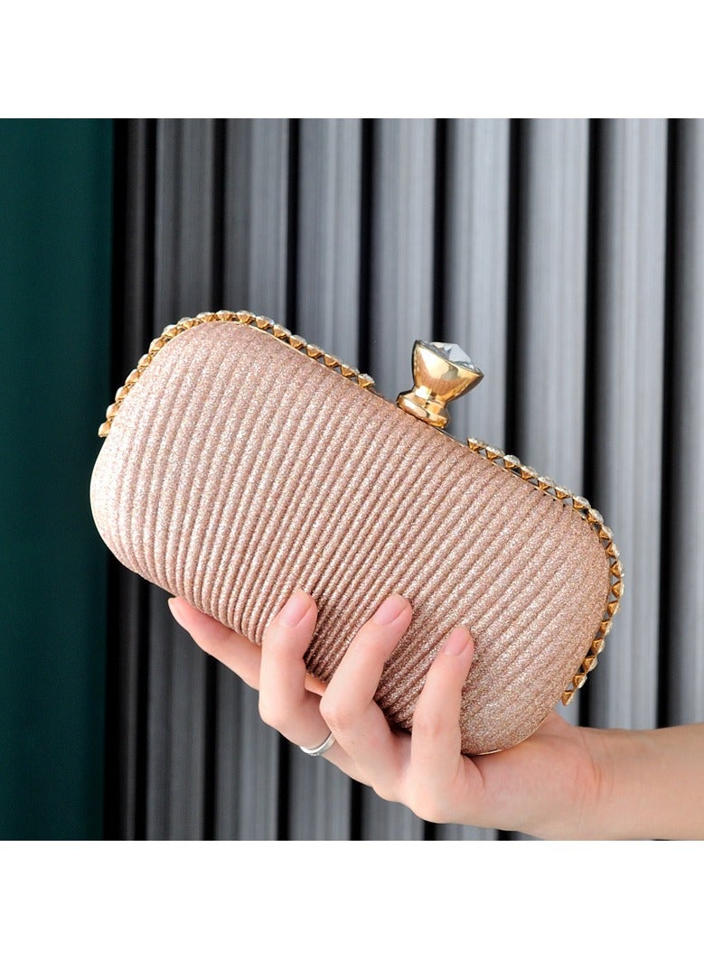 Miluraining Women Clutch Bag Evening Bag Purse with rhinestone diamond decoration decoration Small Crossbody Bag Handbag Shoulder Bag Satchel Bags Suitable for Party Prom Wedding - Image 2