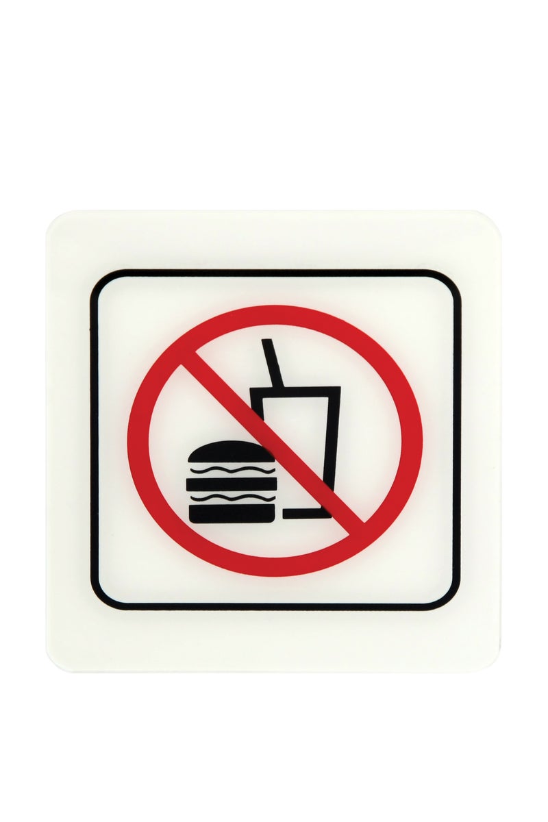 Self Adhesive Sign No Food and Drinks Assorted Color