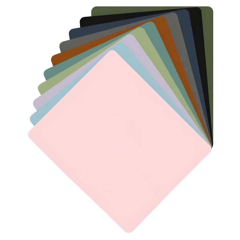 10 Pack Dark Gray PU Leather Desk Pads 7.9x9.8 Inch Anti Slip Waterproof for Home Office - Image 2