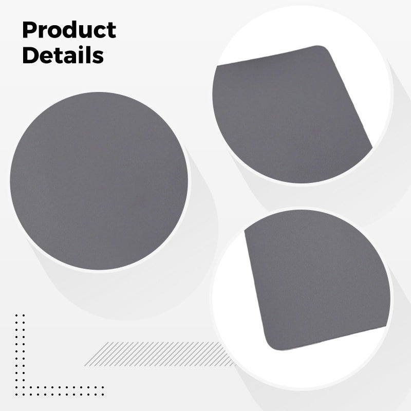 10 Pack Dark Gray PU Leather Desk Pads 7.9x9.8 Inch Anti Slip Waterproof for Home Office - Image 5