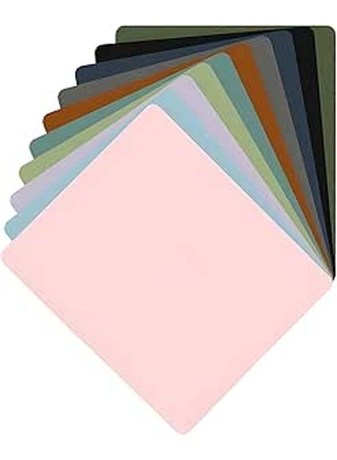 10 Pack Dark Gray PU Leather Desk Pads 7.9x9.8 Inch Anti Slip Waterproof for Home Office - Image 1