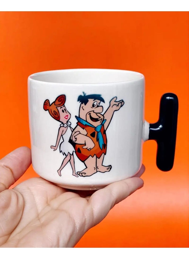 Bikutumutluluk - Stone Age Fred and Wilma Flintstone Gift Mug Cup - Image 1