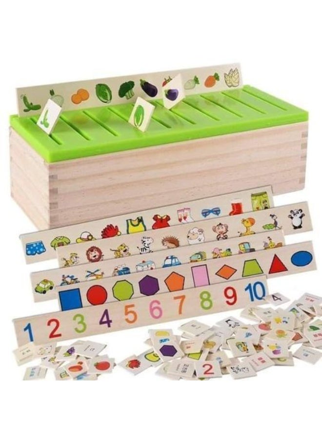 Wooden-Mathematical Knowledge Classification Toy Box - Image 1