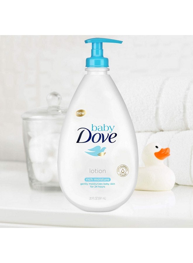 بيبي دوف لوشن الجسم للعناية بالبشرة الحساسة من بيبي دوف لترطيب البشرة الرقيقة للطفل مع مرطب يدوم 24 ساعة، 20 أونصة سائلة (قد تختلف العبوة) - Image 3