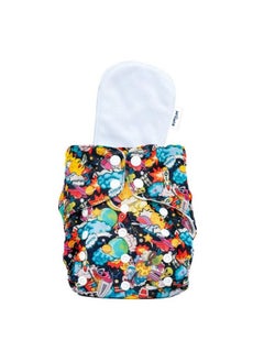 Bumtum 0 To 3 Years Baby Freesize Ultrahygiene Waterproof Spaceship Extra Soft Cloth Diaper 5Hrs Absorbency ;Washable & Reusable Diaper And Cotton Soaker  - Image 2