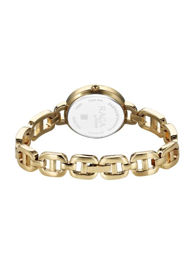 تيتان Women Analog Display Watch With Gold Stainless Steel Strap - 95305YM01