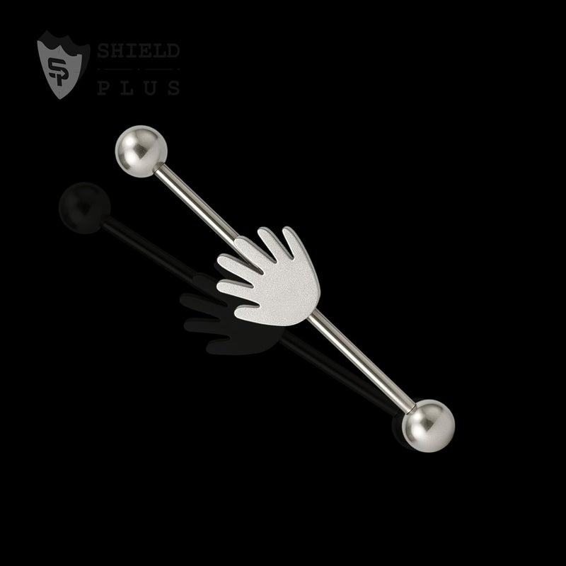 SHIELD PLUS 316L Industrial Ear Piercing Barbell 14G Surgical Steel 38 mm Unisex Cartilage Jewelry (1 Piece) - Image 3