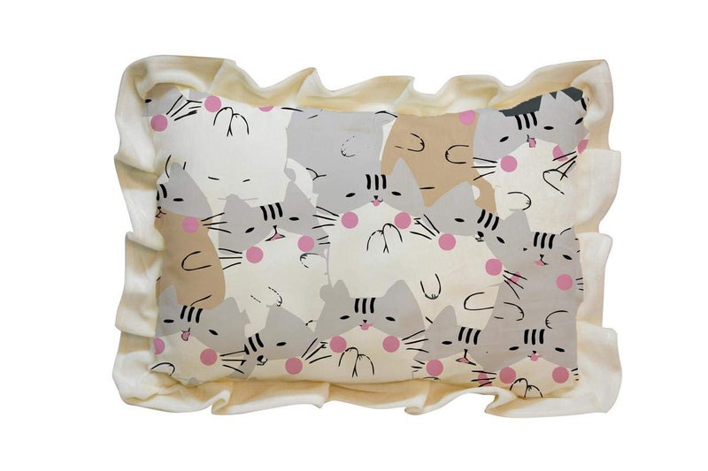 the purple tree The Purple Tree Super Soft Printed Velvet Ruffeled Baby PillowKids Pillow 1pc 12x18 inch Super Cute Baby Pillow Infant Pillow Cute Kids Pillow Cute Pillow BPV00038 