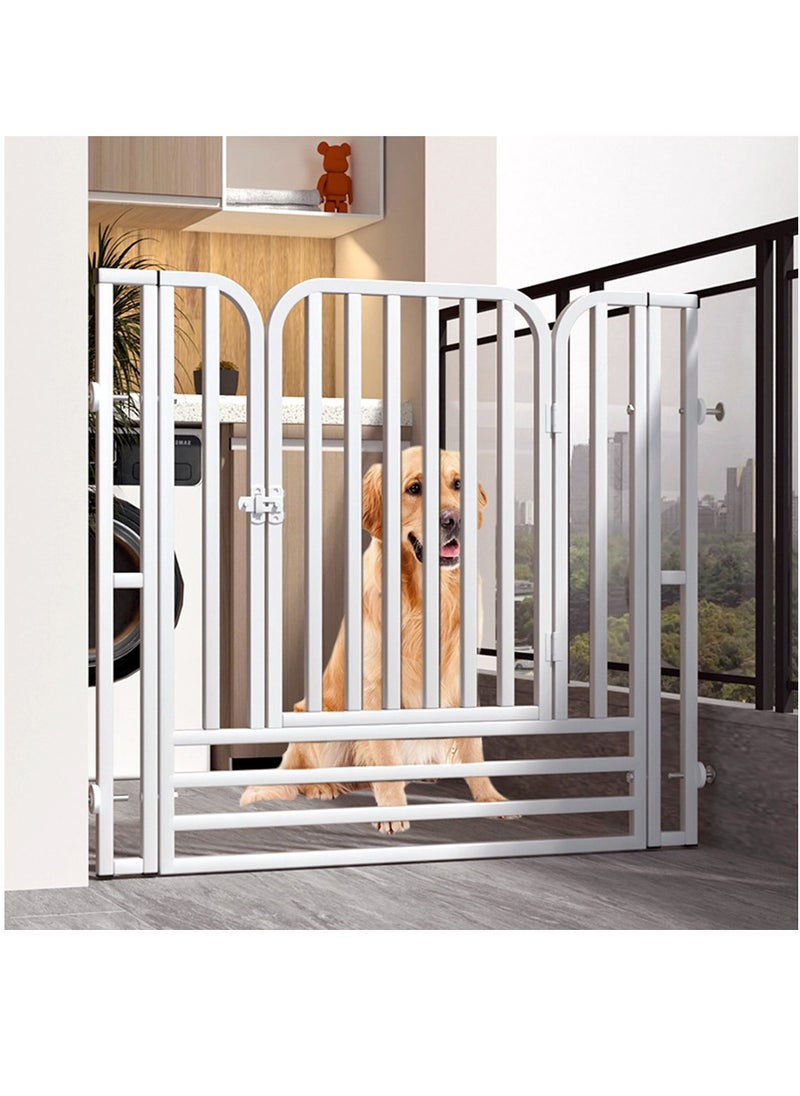 Arabest - Dog Playpen Foldable 6 Panels Dog Pen 80cm Height Pet Enclosure Dog Fence Outdoor with Lockable Door for Medium/Small Dogs,Puppy Playpen,RV,Camping Pet Fence,White - Image 1