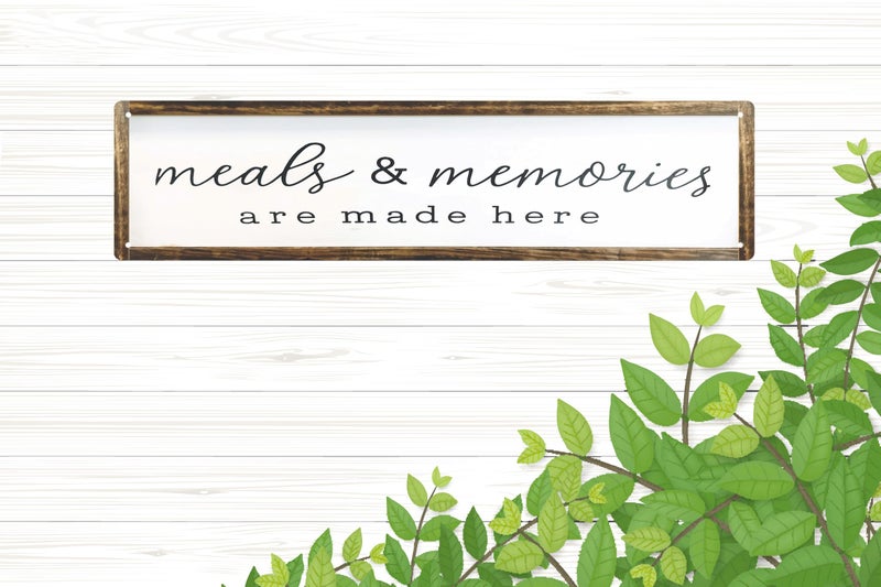 CSWLJS Farmhouse Kitchen Wall Decor Meals and Memories Are Made Here Sign Rustic Metal Kitchen Signs Dinning Room Wall Decor 4x16 In - Image 5