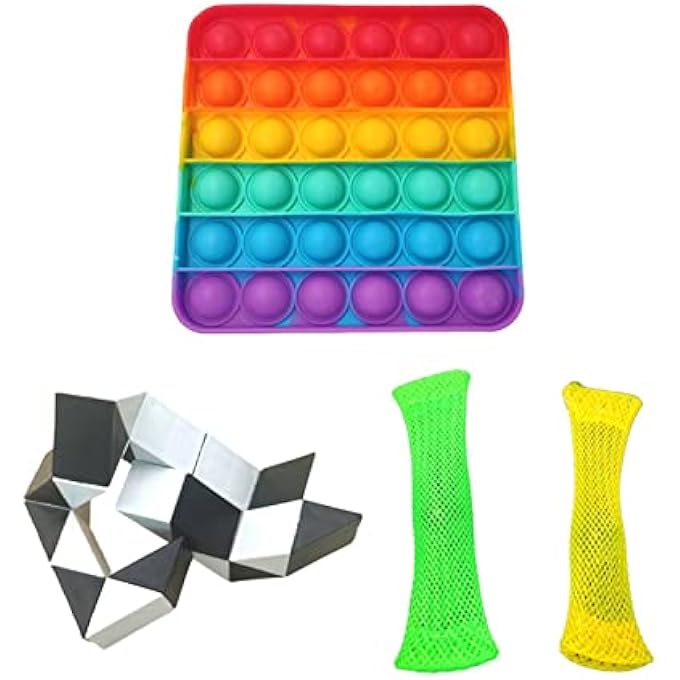 N.C NC Decompression toy set vent decompression children's toys anxiety relief cube bean noodles Rainbow Ball - Image 3