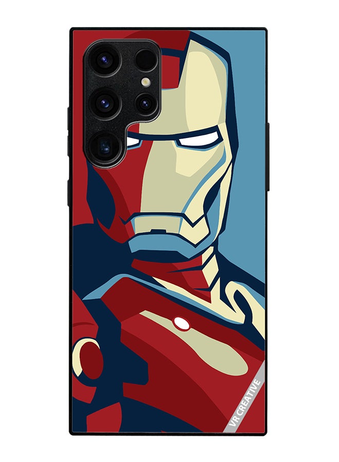 Protective Case Cover For Samsung Galaxy S25 Ultra Iron Man Red And Blue Design Multicolour
