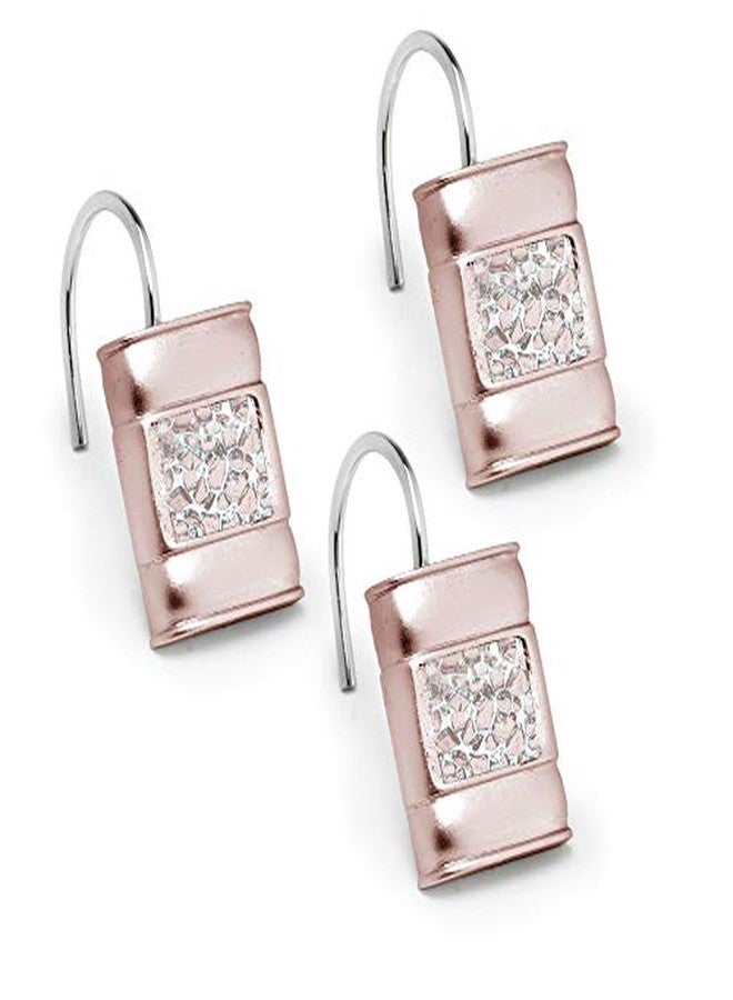 Popular Bath Sinatra Bath Set, Shower Curtain with 12 Shower Hooks, Blush - Image 5