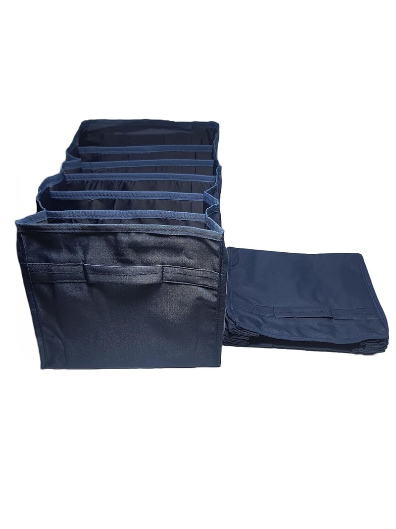 Wardrobe Organizer for jeans and tshirts 6 grids with 2 handles  - Image 2