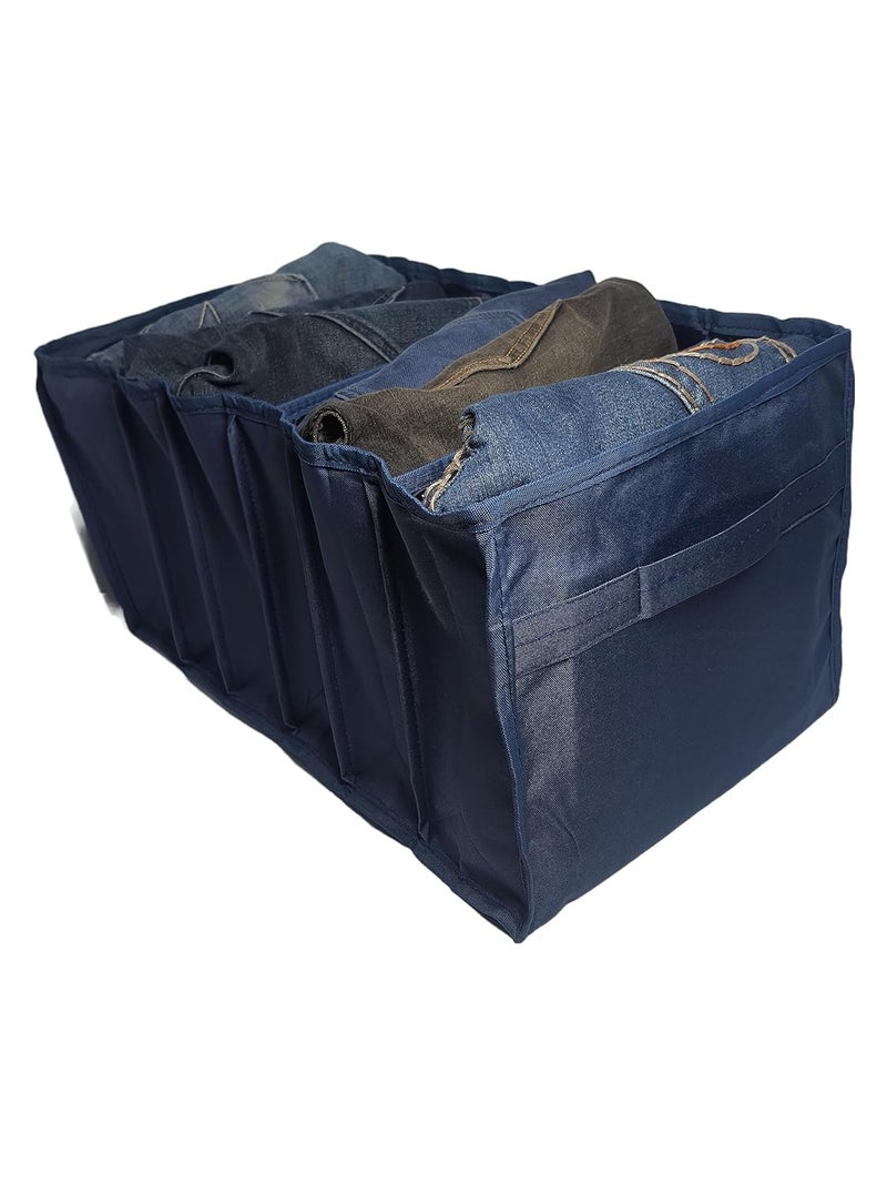Wardrobe Organizer for jeans and tshirts 6 grids with 2 handles  - Image 3