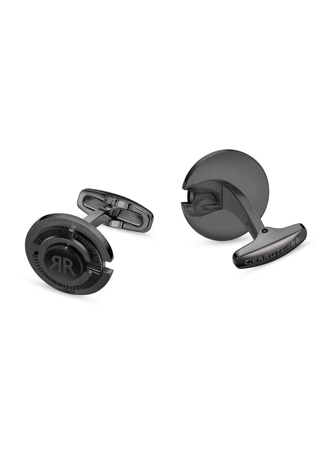 شيروتي 1881 Pasos Black Men's Cufflink â€“ Bold and Sophisticated Design