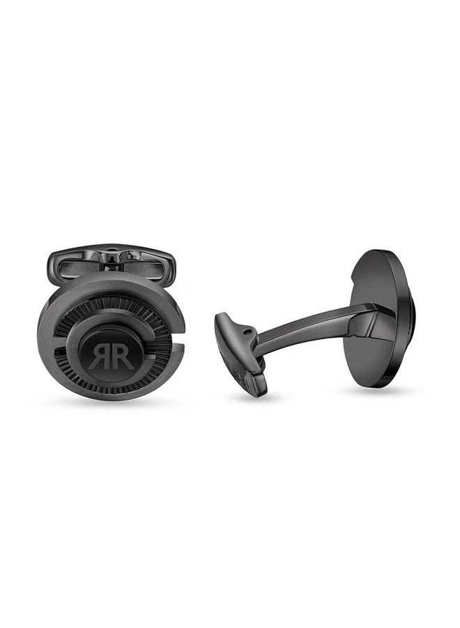 شيروتي 1881 Pasos Black Men's Cufflink â€“ Bold and Sophisticated Design