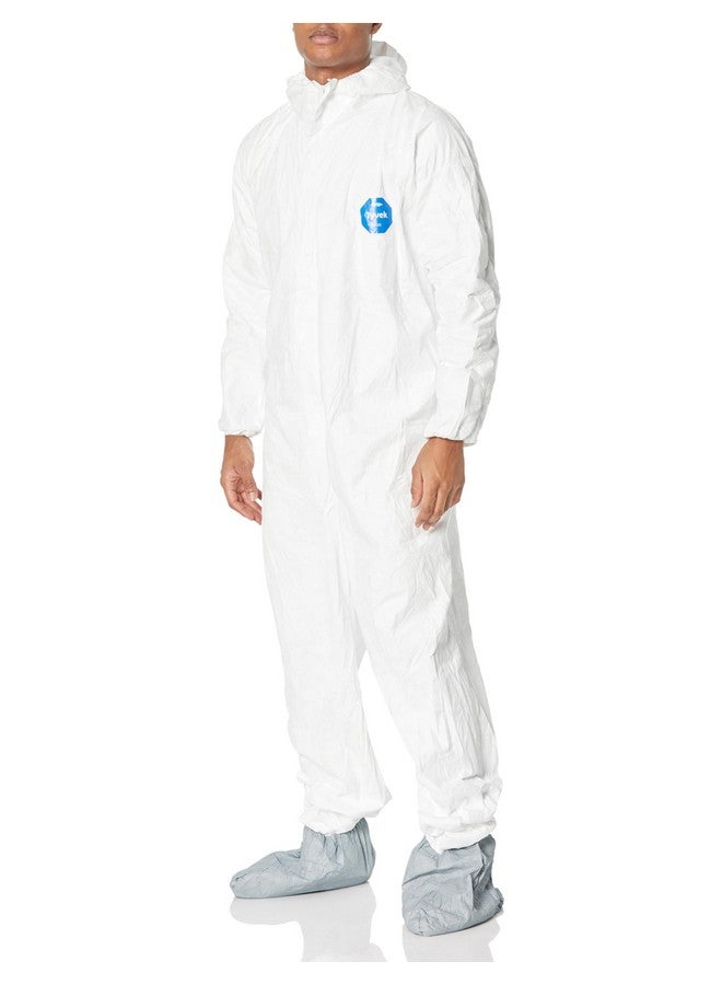 Dupont DuPont unisex-adult TY122S-XL-EACH Disposable Elastic Wrist, Bootie and Hood Tyvek Coverall Suit 1414, X-Large, White  - Image 1