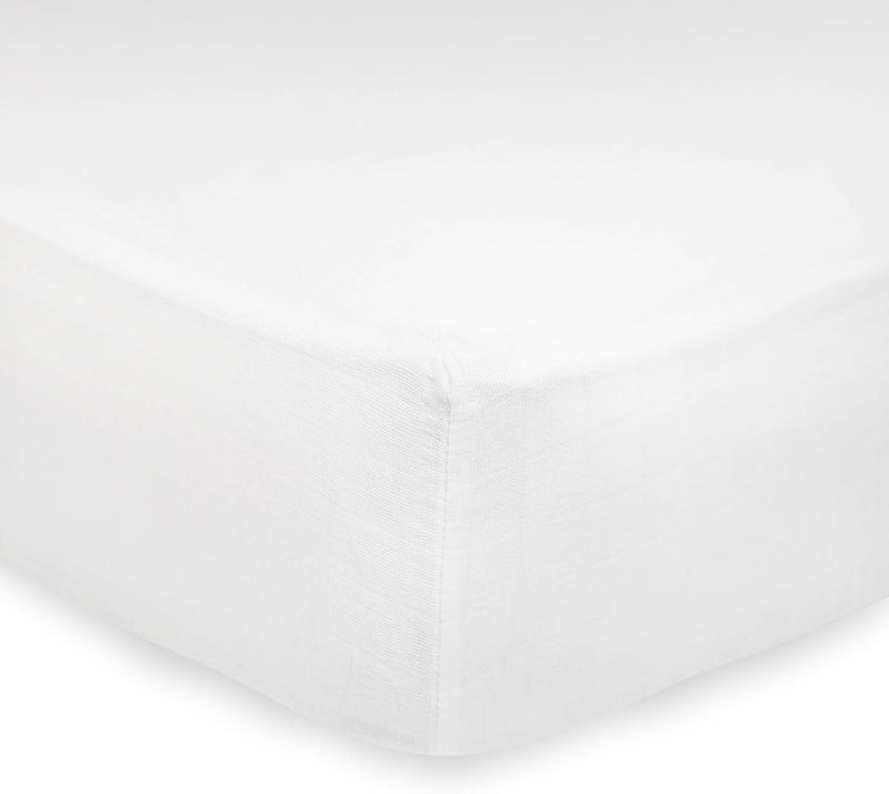 Little Unicorn Organic Cotton Muslin Crib Sheets - White - Image 2