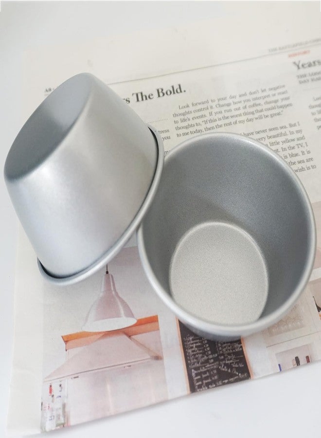 Heluok Metal Pudding Moulds, Carbon Steel Popover Pans Egg Tart Molds, Individual Small Flan Baking Cups, Mini Round Cake Tin for Chocolate Molten, Yorkshire Pudding, Panna Cotta - 3Inch, 6PCS - Image 5