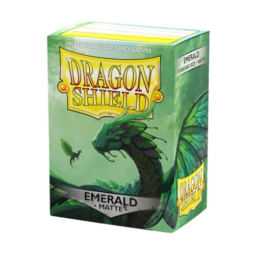 dragon shield دراغون شيلد | أكمام بطاقات مات قياسية الحجم | 100 قطعة - أكمام TCG متميزة وسلسة وقوية | متوافقة مع بوكيمون، فليش آند بلود، ون بيس وماجيك ذا جاذرينغ | زمردي - Image 1