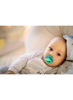 nip Cherry Glow The Dark Round Latex Soother, Narrower Round Teat Cherry Shape, Nursing Friendly, Size 1, From 0 Months, Latex, Rose And Green, Pack Of 2  - Image 5