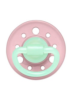 nip Cherry Glow The Dark Round Latex Soother, Narrower Round Teat Cherry Shape, Nursing Friendly, Size 1, From 0 Months, Latex, Rose And Green, Pack Of 2  - Image 2