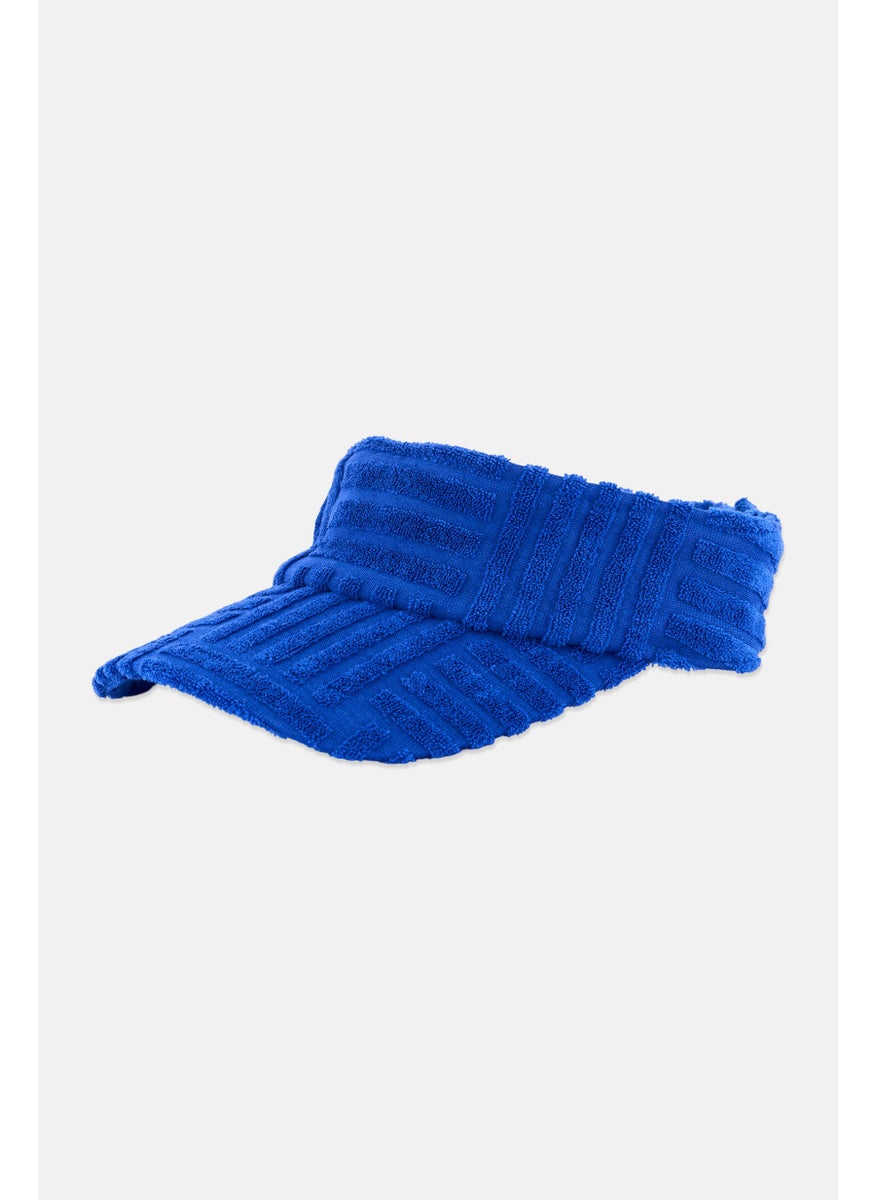 ESPRIT Women Textured Visor Cap, Blue  - Image 1